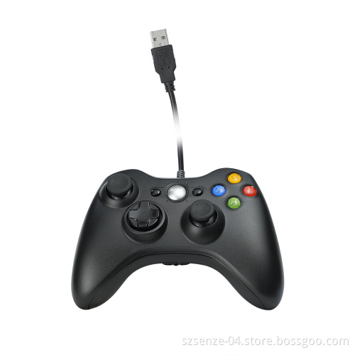 Wired Black Color Game Controller for xBox360/PC